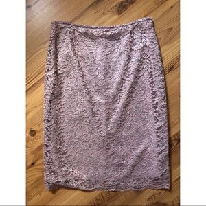 Dusty rose lace sparkle skirt